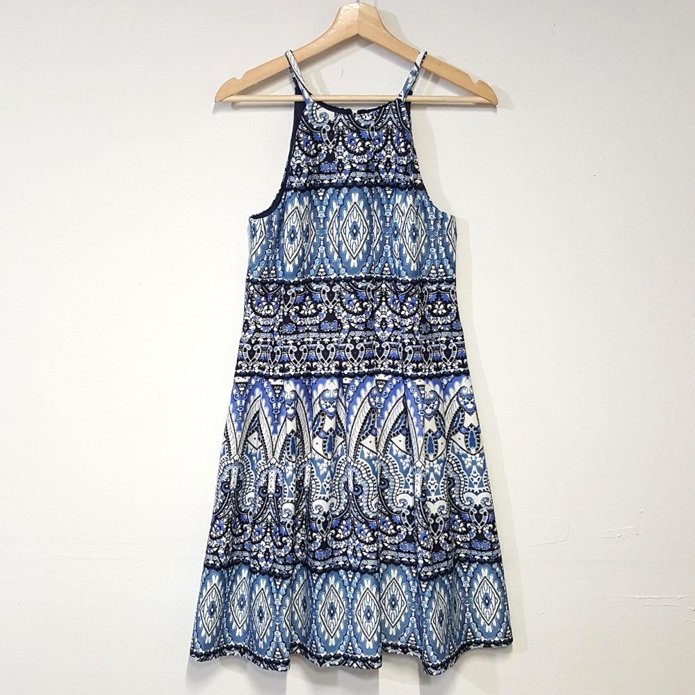 Vince Camuto Scuba Halter Fit Flare Dress Size 8